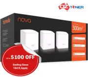 Tenda Nova MW5G Home Mesh WiFi System 3PK Dual Band Gigabit Wi-Fi Router+3-Y Wty