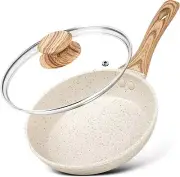 Small Frying Pan with Lid 8 Inch Frying Pan Nonstick with Non-Toxic Coating