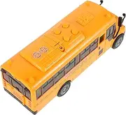 UPKOCH Orange School Bus Toy for Toddlers, Diecast Inertia City Bus Toy Cars Model Pull Back Car Vehicles