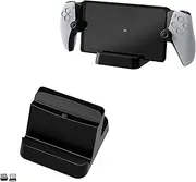 ZLiT Sony PlayStation Portal Charging Dock, Black ABS Minimalist Tabletop Dock with USB-C Connectivity for PS5 Portal Game Console