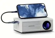 Mini Projector LED WiFi 6, BT 5.2 Portable Home Theater Android&Netflix