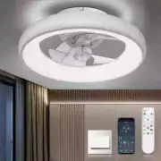 ARISKEEN 20 in. Indoor LED Bladeless Caged Ceiling Fan w/Lights Ceiling Fan