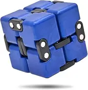 BroMoCube QY Infinity Cube Descompression Toy Puzzle Cube Blocks Finget Toy Best for Anti Stress Anxiety (Sapphire Blue)
