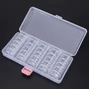 RIZGHWOY Small Round Containers for Jewelry Pearl Storage - Transparent Plastic Container with Rectangled Box - Space Savings and Laptop