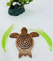 Turtle-Shaped Movement Ball-in-a-Maze Brain Teaser. Wooden Dexterity Puzzle for