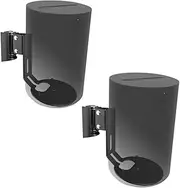 Wall Mount Pair (2 Pieces) for Sonos Era 100 Speakers (Swivelling and Tilting, Compatible with Sonos Era 100, Black Pair)