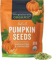 Viva Naturals Organic Pumpkin Seeds - Shelled, Unroasted & Unsalted Pumpkin Seeds Organic, Perfect for Salads, Trail Mix & Baked Goods - Good Source of Iron & Dietary Fiber - 2 lb (32 oz / 907 g)