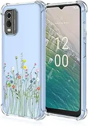 [SEAHAI] Case for Nokia C32, Colourful Beautiful Pattern Ultra Thin Transparent Mobile Phone Case Soft Silicone TPU Bumper Shockproof Case - Vines
