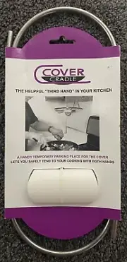 Cover Cradle The Helpful "Third Hand" Stainless Steel In Your Kitchen Tool New