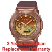 CASIO G-SHOCK METAL CASE WATCH CASIOAK GM-2100 BRONZE GM-2100CL-5A 2Y WARRANTY