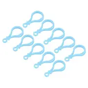 Plastic Lobster Clasps, Claw Snap Hooks for Keychains DIY Light Blue, 100Pcs