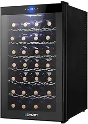 Devanti Wine Cooler Mini Fridge Organiser Compressor Fridges Tools & Gadgets Rack 28 Bottles Storage Cellar Coolers Bucket Beverage Chiller Bar Drink Dispenser Ice Chest Soda Compact Refrigerator