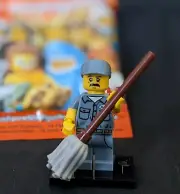 Lego Minifigure 71011 Collectible Series 15 Janitor