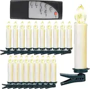 Christmas Tree LED Candles Fairy Lights,10/30 Christmas Tree Candles Led Wireless,Christmas Tree Candles Lighting,Electric Christmas Candles with Remote for Home,Table,Wedding,Halloween, Christmas