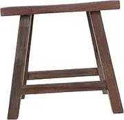 Small Wooden Bathroom Step Stool for Adults Wing Wood Stool for Shoe Changing Durable Timber Bench for Use