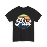 Retro Helicopter Mountain T-Shirt, Vintage Helicopter Art Tee, Colorful Mountain