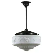 Senator Opal Matt 11&quot; Shade w 3/4&quot; x 1/2m Black Rod Pendant