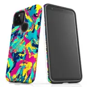 For Google Pixel 4a 5G Tough Protective Cover, Abstract Strokes