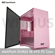 darkFlash DLM22 M-ATX RGB Tempered Glass Pink Edition Mini Tower Case - Tracking