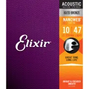 3 Sets Elixir 11152 12-String Light Nanoweb Acoustic Guitar Strings 10-47
