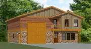 40x42 House -- 3 BR 2.5 Ba 1-RV Garage - PDF Floor Plan - 1,619 sqft - Model 2C