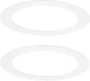 uxcell 2-Pack Goof Rings for 2 Inch Recessed Lights, 2.2" ID 3" OD Durable Steel Trim Ring Flush Mount White Can Light Trim Ring Cover for Ceiling Can Downlights