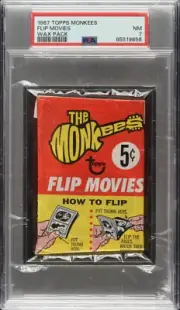 1967 Topps The Monkees Flip Movies Wax Pack PSA 7 NM
