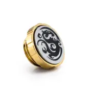 Bitspower Artemis Stop Fitting with Magnetic Logo, True Brass, 4-pack