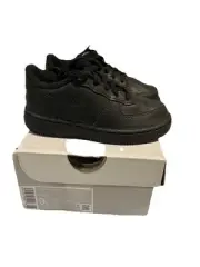 Nike Air Force 1 Low Athletic Shoes Toddler Size 9C Black DH2926 001 NEW