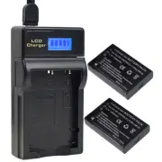 2 Battery +LCD Charger For DB-43 RICOH Caplio G3 model M model S G3S G4 GX GX8