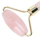 Rose Quartz Eye Pad Face Massage Roller Scraper Board Set Natural Jade Handm HG5
