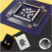 144 Chinese Mahjong, Tile Games, Board Game for Hand Rub with Storage Bag, Mat, Other Accessories for Party, Entertainment 42mm