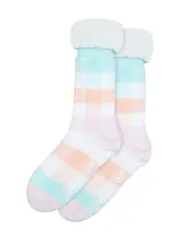 Underworks Womens Heat Bods Sherpa Crew Sock 1Pk