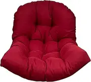 Swing Chair Cushion, 47x31.5 Inch Cotton Stuffed Polyester Hanging Chair Cushion Comfortable & Relaxing Pad for Home, Garden, Yard, Patio, Wine Red.-