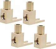 4Pcs Shaped Speaker Connector Clips Durable Right Angle Banana Plug Adapters for Audio Amplifiers for Enhanced Sound