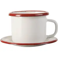 在飛比找PChome24h購物優惠-《IBILI》琺瑯濃縮咖啡杯碟組(紅80ml)
