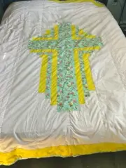 Appalachian Handmade Quilt Floral Queen Size Cross