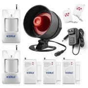 Standalone Home Office Alarm System Kit,Wireless Loud Indoor/Outdoor Weatherp...