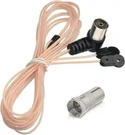 Bingfu FM Antenna 75 ohm TV Female Adapter with 1.7m 5.57ft Extension Cable and TV Male Adapter to F Male Connector for Radio Onkyo Sherwood Yamaha Marantz Pioneer Oenon