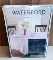New Waterford 70" ROUND Floral Jacquard Carolan White Tablecloth Seats 4-6