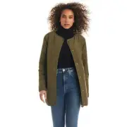 NEW Koolaburra by UGG Reversible Sherpa Quilted Jacket Olive Women's Medium