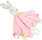 HOODANCOS 1Pc Security Blanket Rabbit Soothing Towel Soft Comfort for Years Sensory Tag Design for Sleep and Play Skin Friendly Material