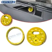 1pcs Yellow Dial Clock Gauge Sport Chrono Overlay For Porsche 911 Cayenne Macan (for: Porsche)