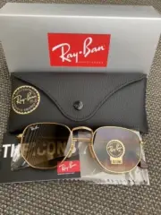 Ray-Ban Hexagonal RB3548 Gradient Brown Sunglasses