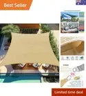 Sun Shade Sail Canopy 12'x16' Rectangle UV Block for Patio Deck Yard and Outd...
