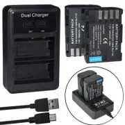 DMW-BLF19, BLF19e, BLF19PP Battery (2) +Charger for Lumix DC-G9, DMC-GH3 GH4 GH5