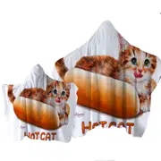Funny Kittens Ginger Hot Cat Towel with Hood