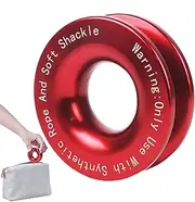 Winch Snatch Block 41,000 Lbs. Portable Aluminum Alloy Recovery Ring, Heavy Duty Rust-Proof Pulley, Easy to Use, 4cm/1.57in, for Towing, ATV Winch Accessories Kit