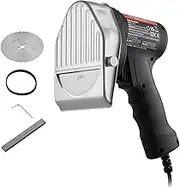 VEVOR Electric Shawarma Knife, 80W Professional Turkish Kebab Knife, Commercial Stainless Steel Gyro Cutter, Doner Kebab Meat Slicer with 2 Blades, Φ4"/100mm Blade Diameter, 0-8mm Adjustable Thickness
