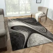 Adore Geometric Textural Rug Grey